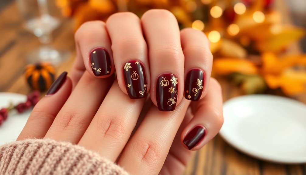 thanksgiving themed nail art