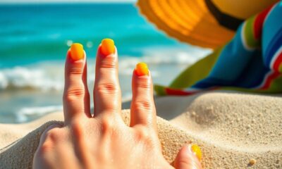 travel inspired summer nail designs