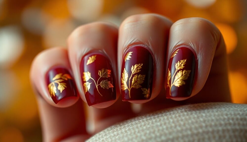 trending fall aura nails