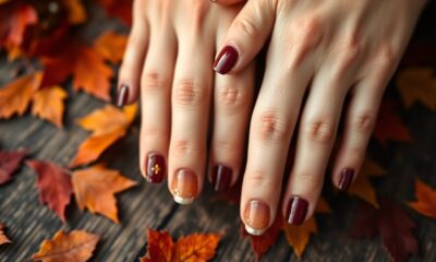 trendy fall french manicure