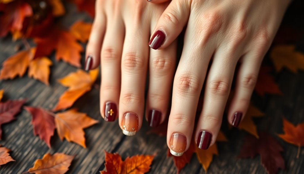 trendy fall french manicure