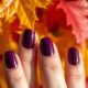 vibrant purple fall manicure