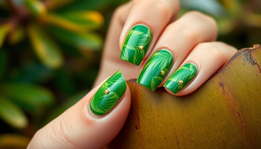 vibrant tropical nail designs