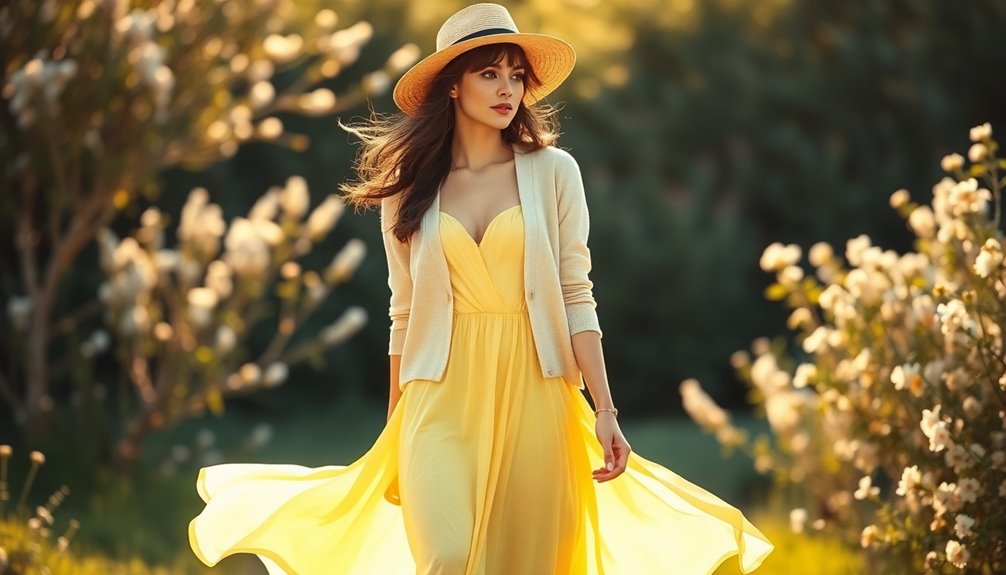 yellow beige fashion styling guide