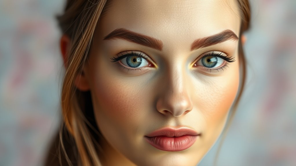 angled brows enhance roundness