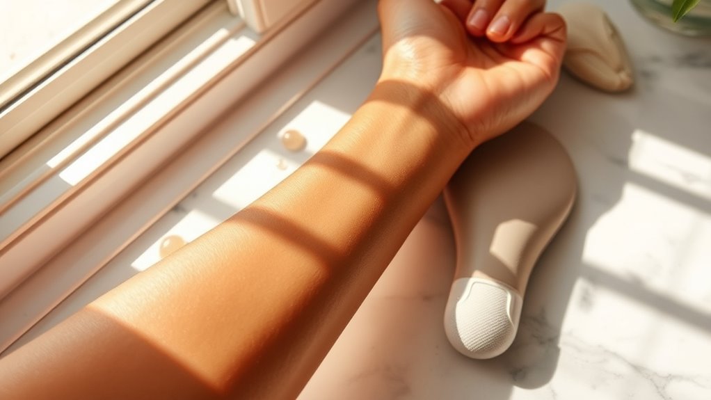 apply self tanner smoothly