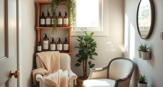 cozy hair care space