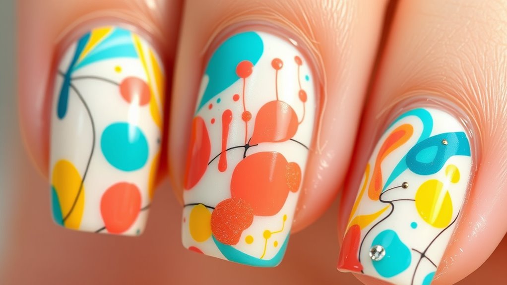 creative abstract nail designs