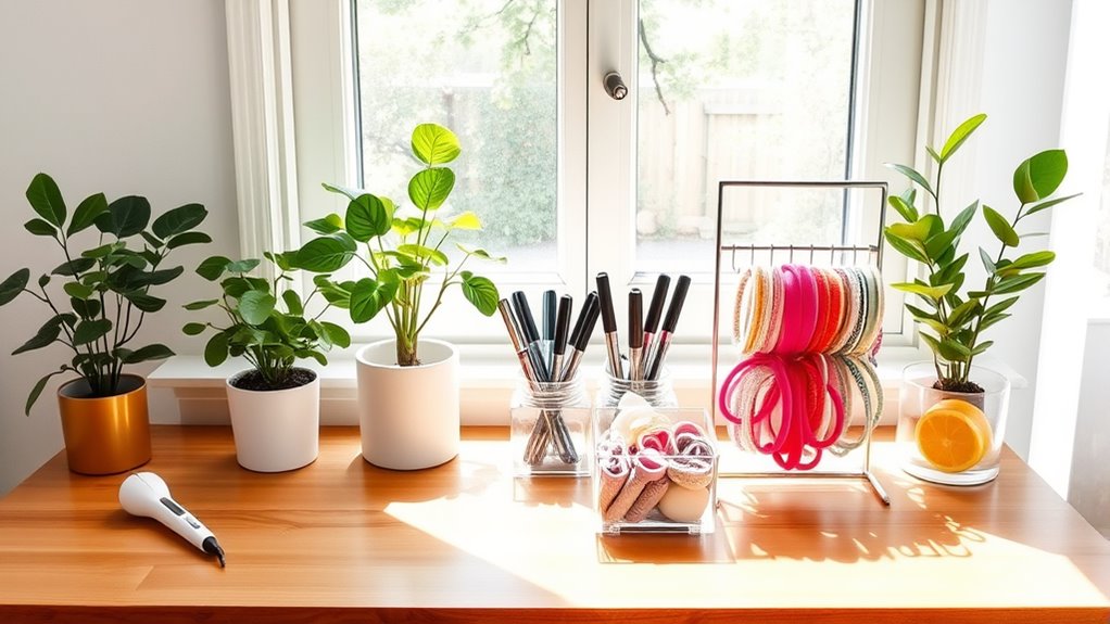 declutter and organize hair station