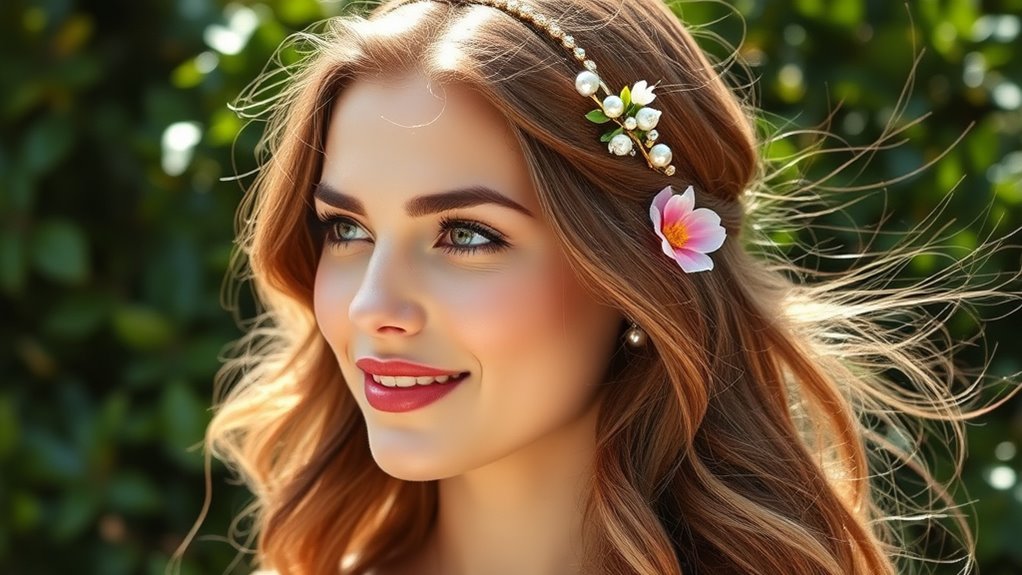glamorous hair clips styling