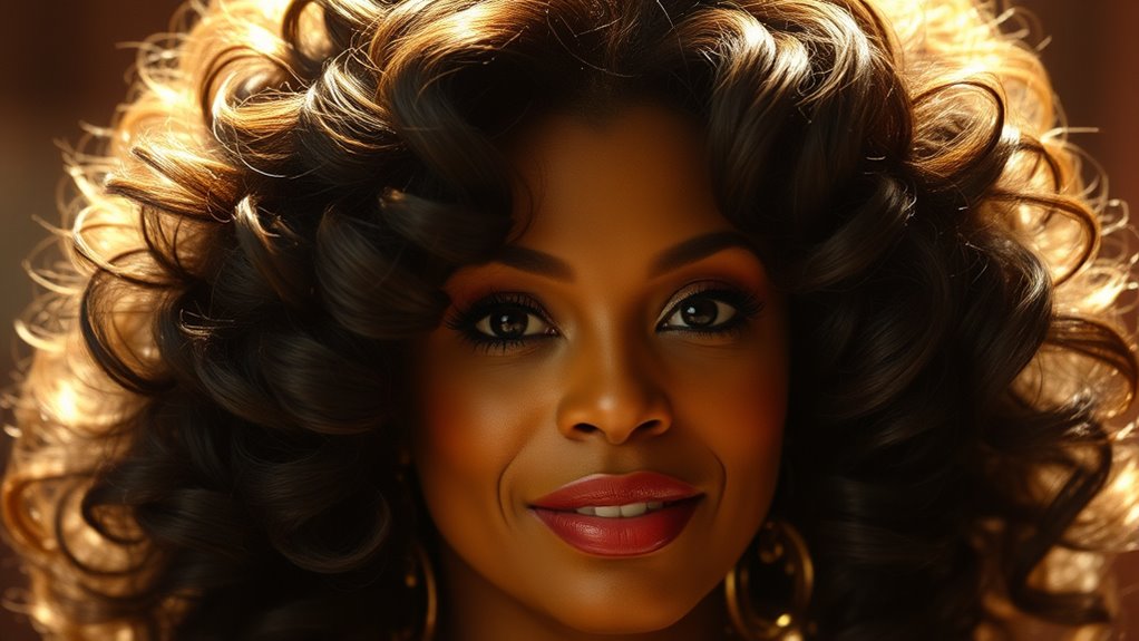 iconic 1970s glamorous hairstyle