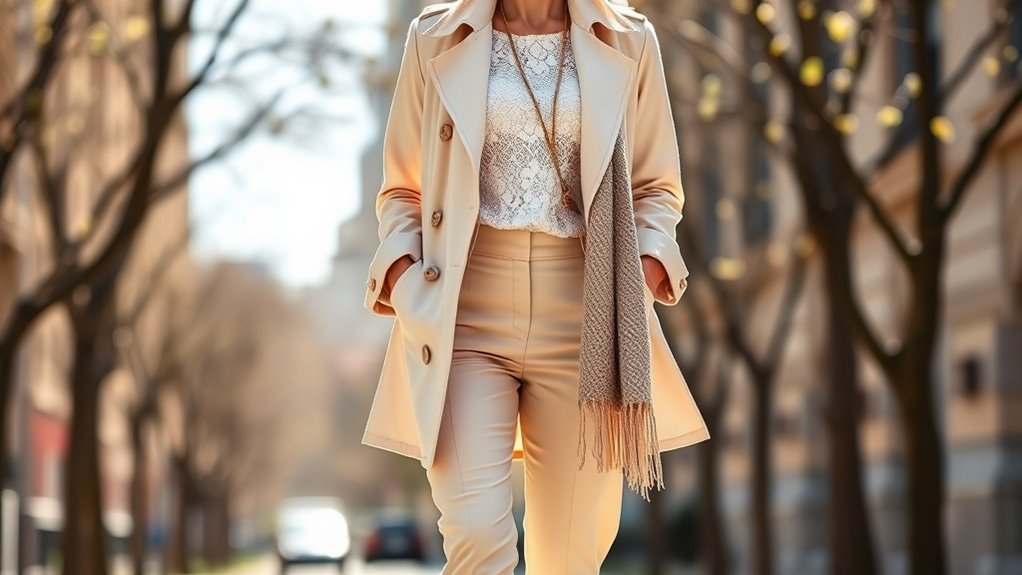 layering around central garment