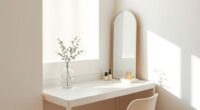 minimalist salon inspired vanity design