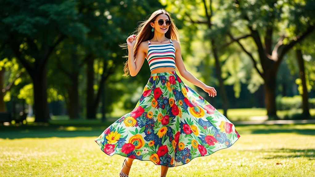 mixing summer fashion patterns