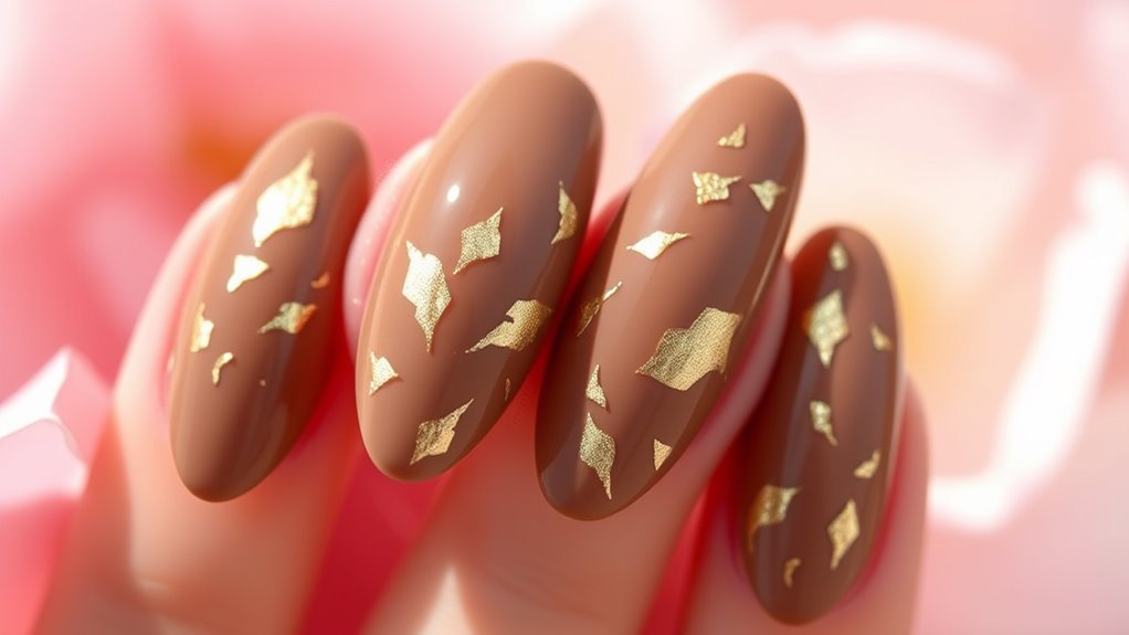 mocha mousse summer nails