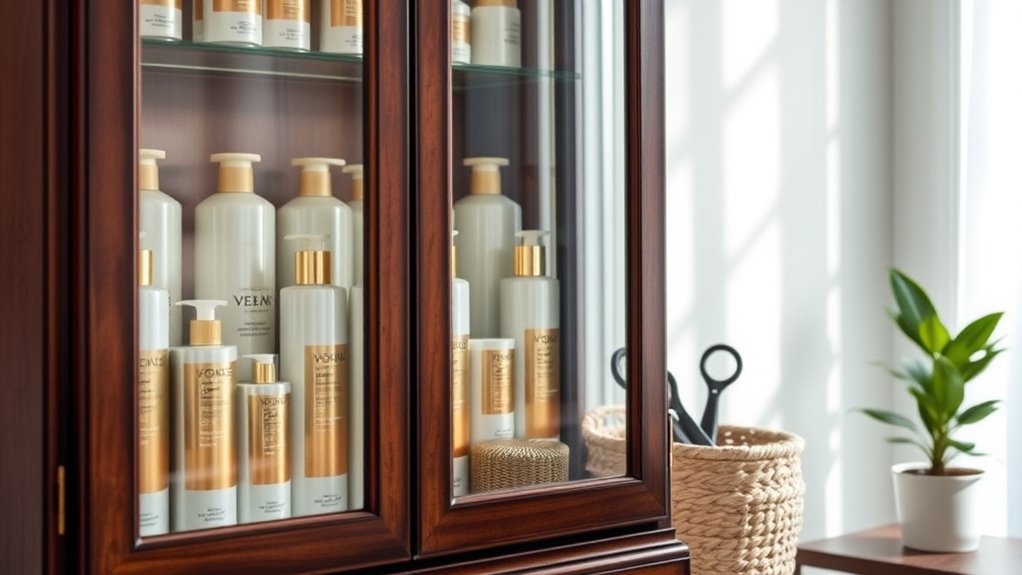 organized hair care essentials
