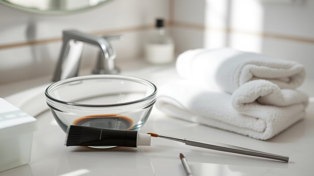 safe at home eyebrow tinting