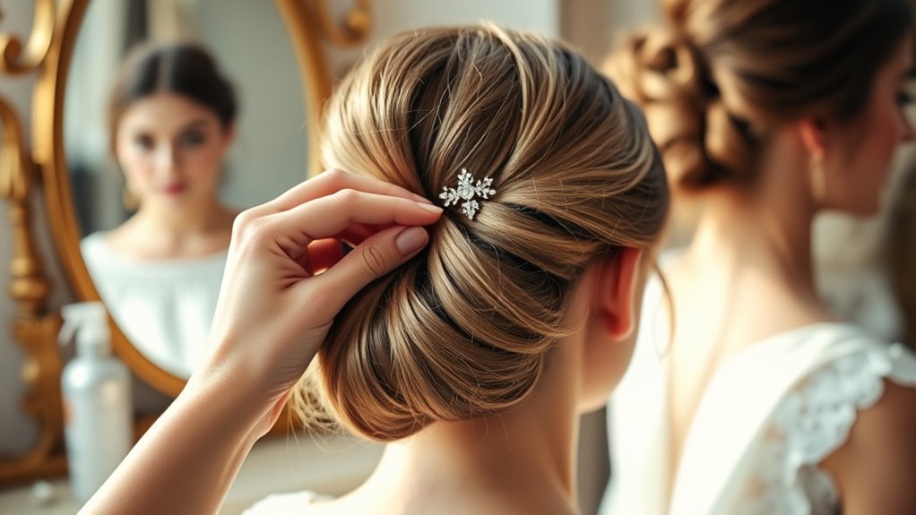 secure and polish updo