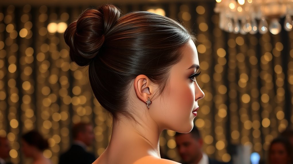 sleek bun with sophistication