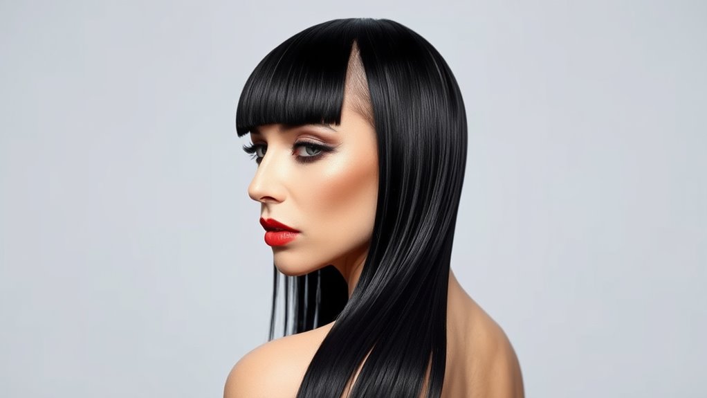sleek jellyfish haircut styling