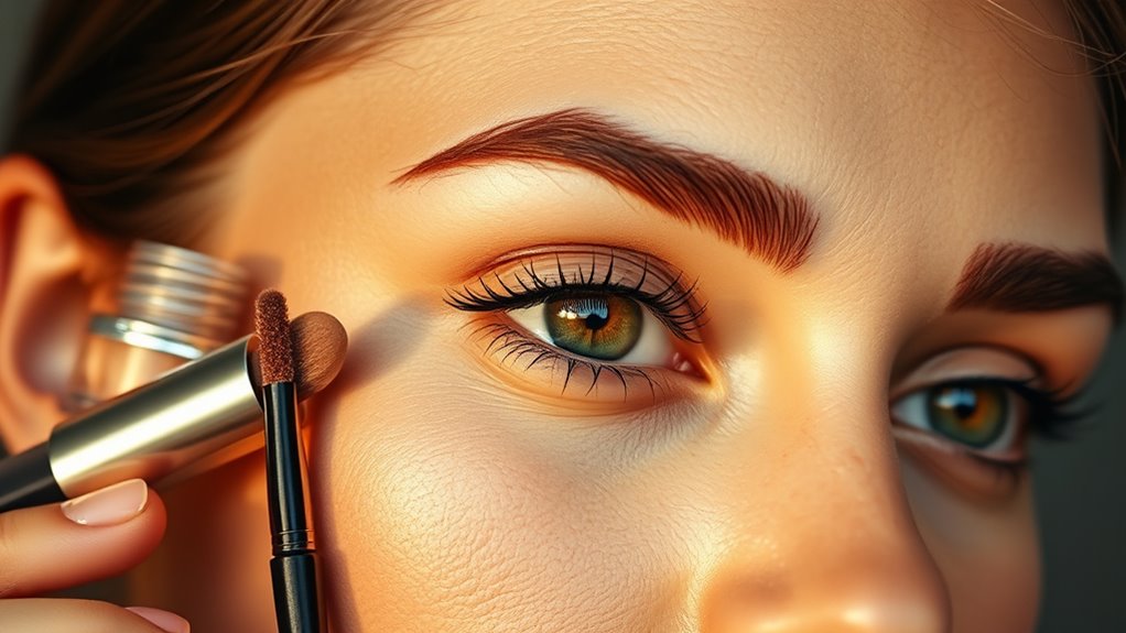tinted brow gel application