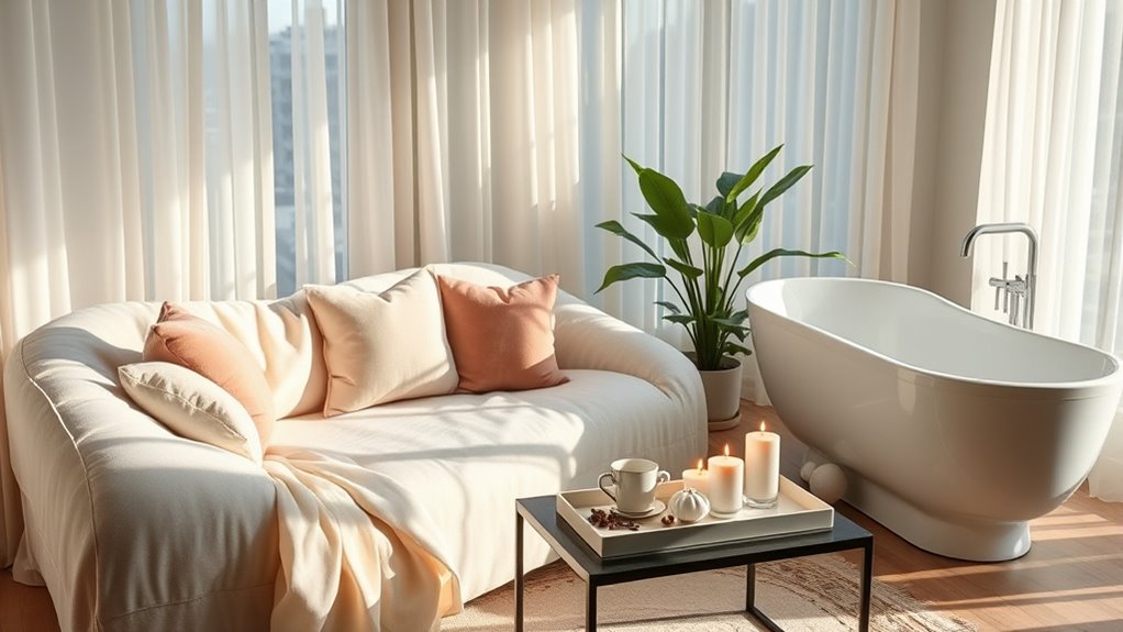 tranquil bedroom relaxation nook