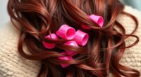voluminous curls with rollers