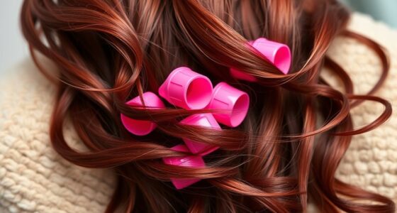 voluminous curls with rollers