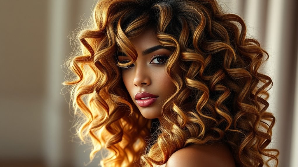 voluminous textured curls styling