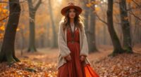 autumn boho cozy layers