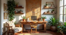 bohemian creative workspace design