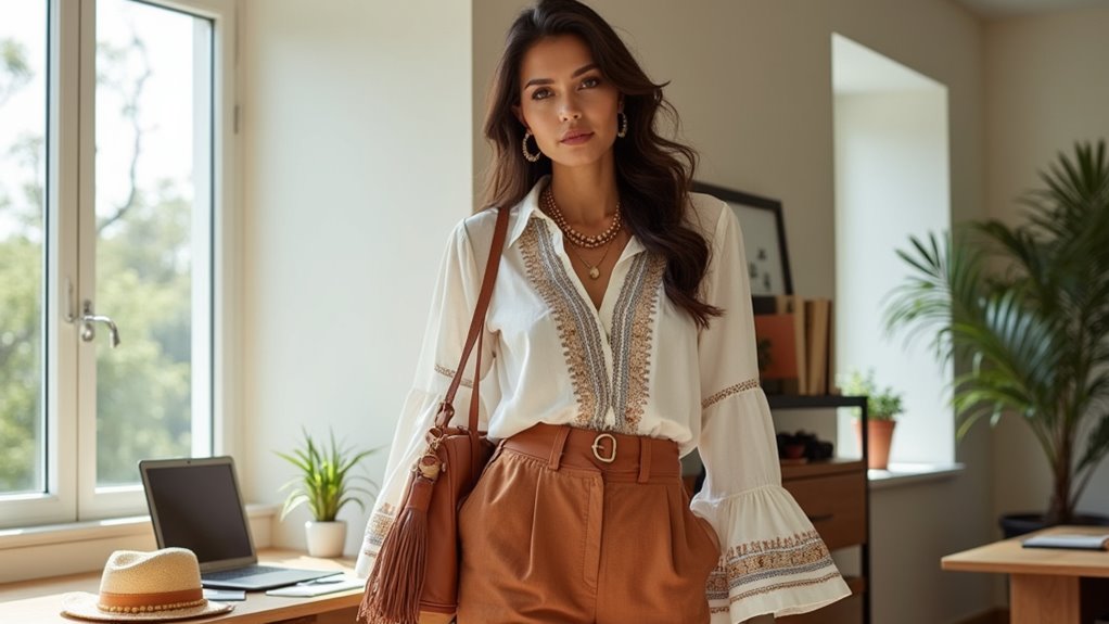 bohemian inspired office attire
