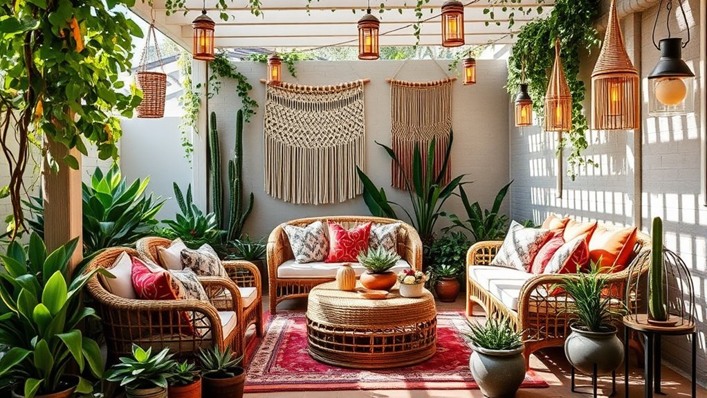 bohemian outdoor relaxation space