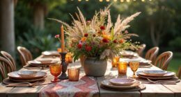 bohemian table setting ideas