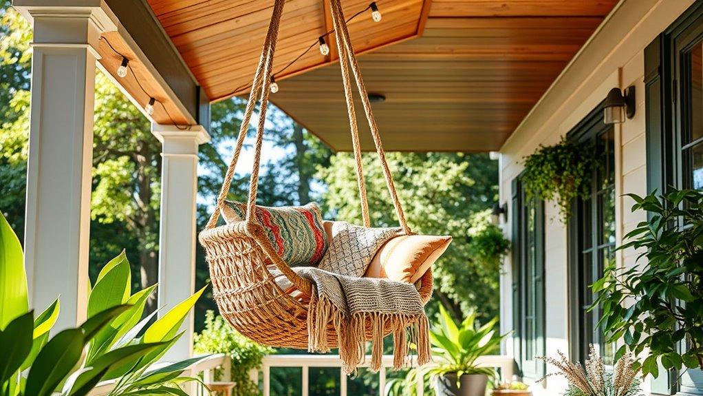 boho cozy hanging retreat