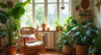 boho indoor plant decor