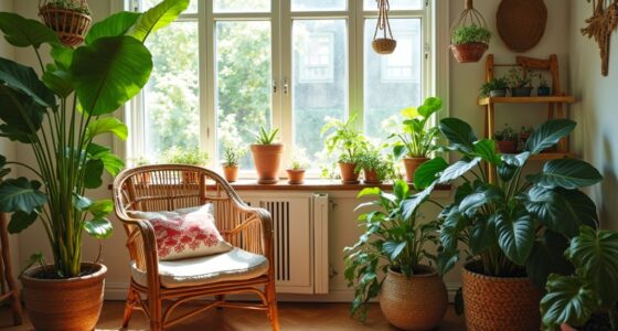 boho indoor plant decor