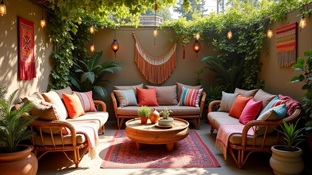 boho outdoor patio decor