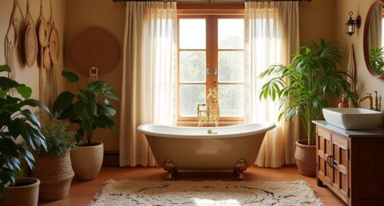 boho spa bathroom makeover