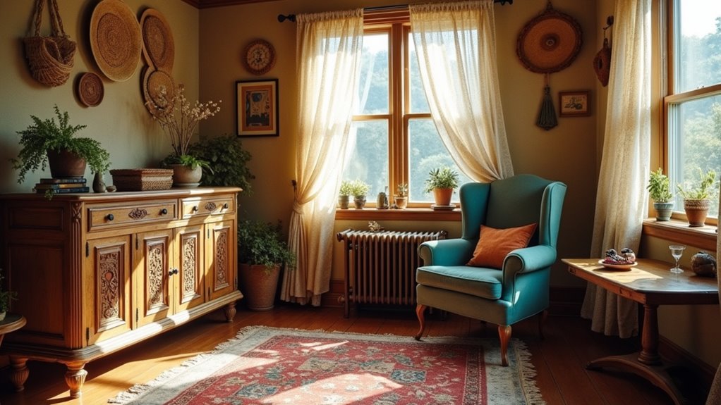 boho vintage thrift decor