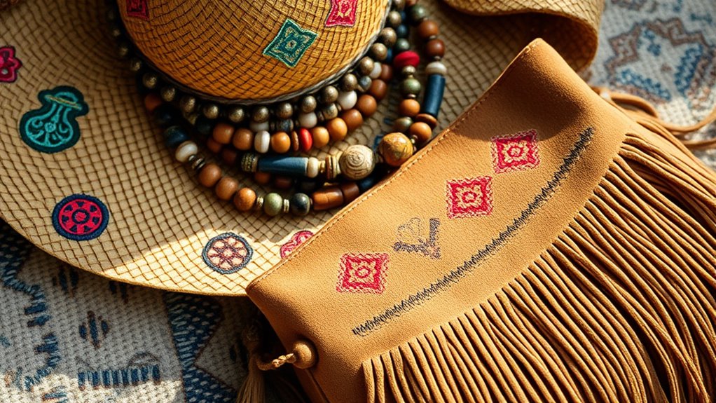 boho wide brimmed straw hats