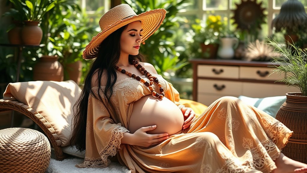 comfortable flowy boho maternity