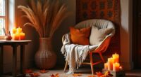 cozy boho fall decor