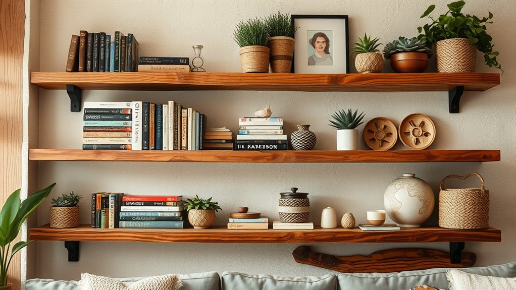 crafting eco friendly rustic shelves