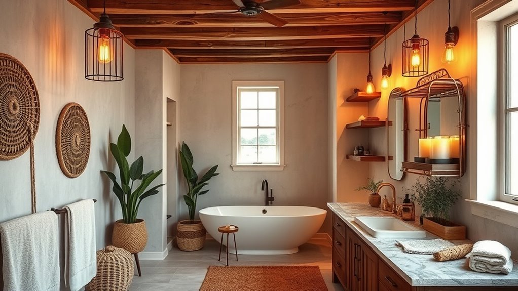 create cozy bathroom lighting