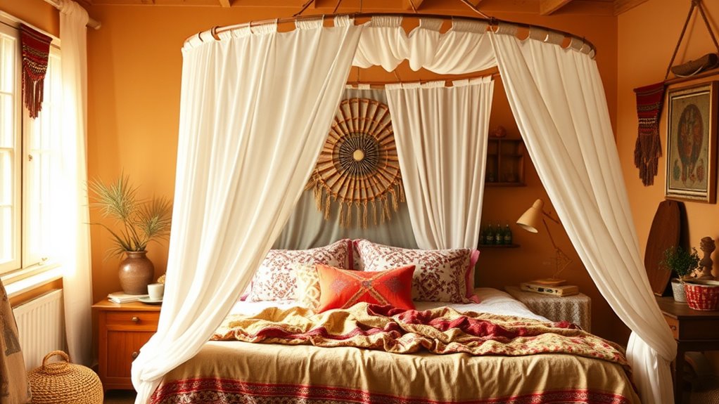 diy boho fabric canopy