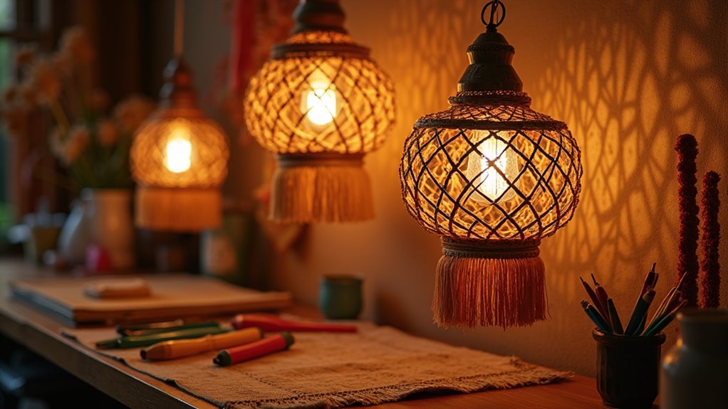 diy boho lighting crafts