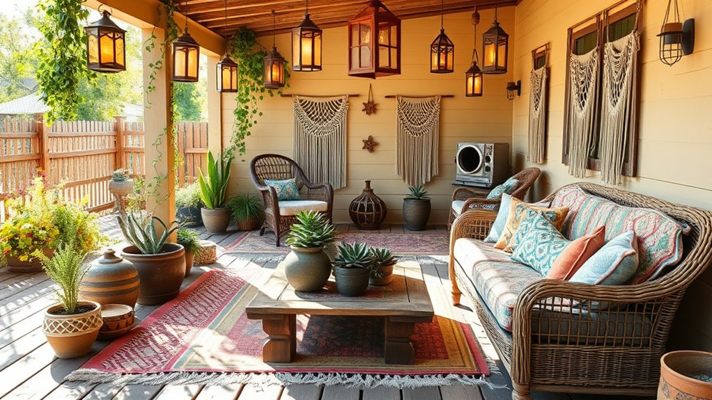 eclectic natural layered decor