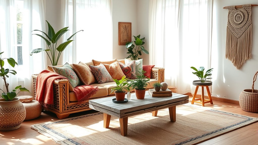 eclectic natural textured decor
