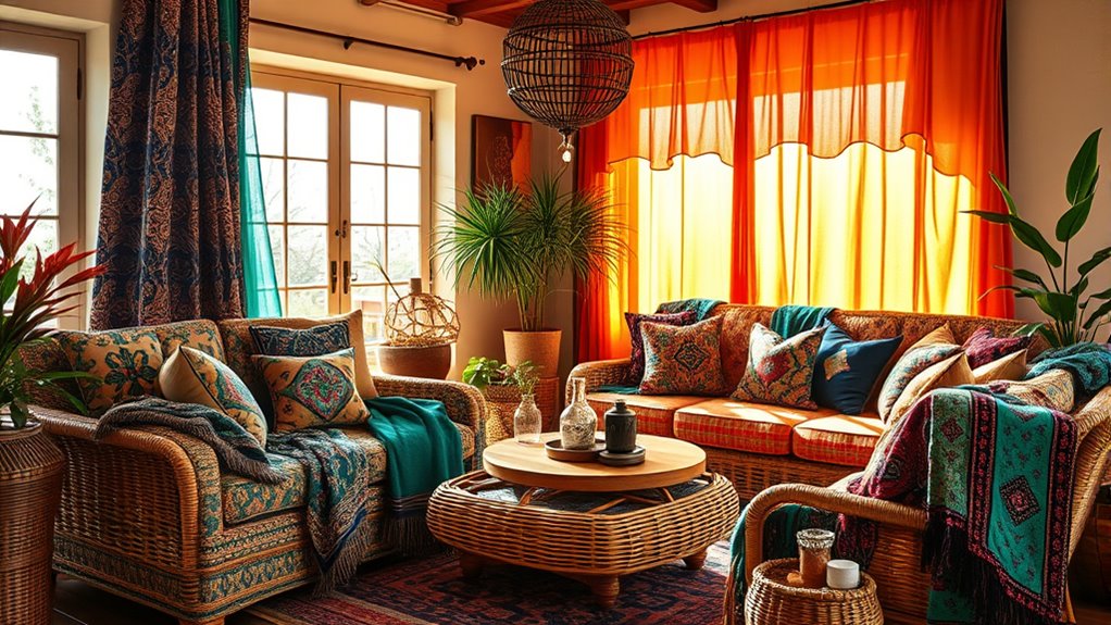 harmonious natural and jewel tones